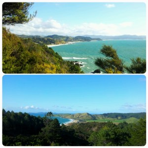 En haut: Kuaotunu Beach; En bas: Otama Beach 