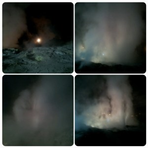 Te Pō, evening experience - Pohutu geyser, paysage presque lunaire !