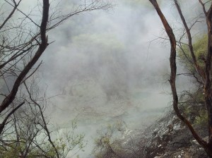 Ici The Weather Pool (la couleur de l'eau change en fonction de la météo)